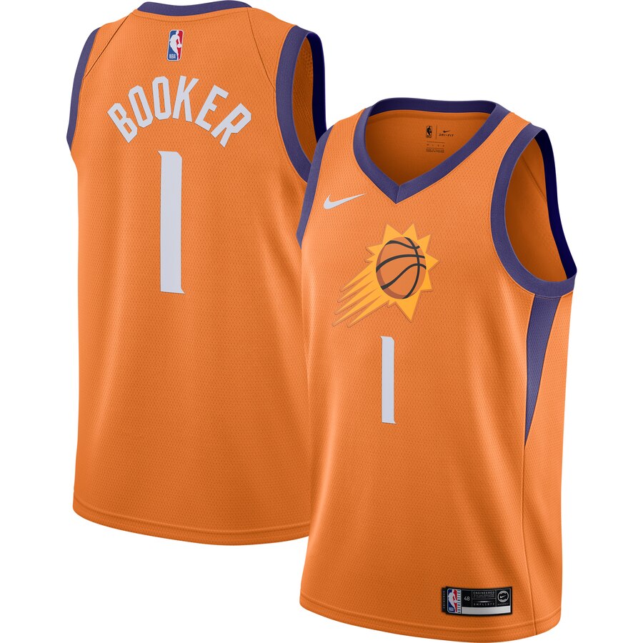 Devin Booker Phoenix Suns Finished Swingman Jersey Orange - Statement Edition