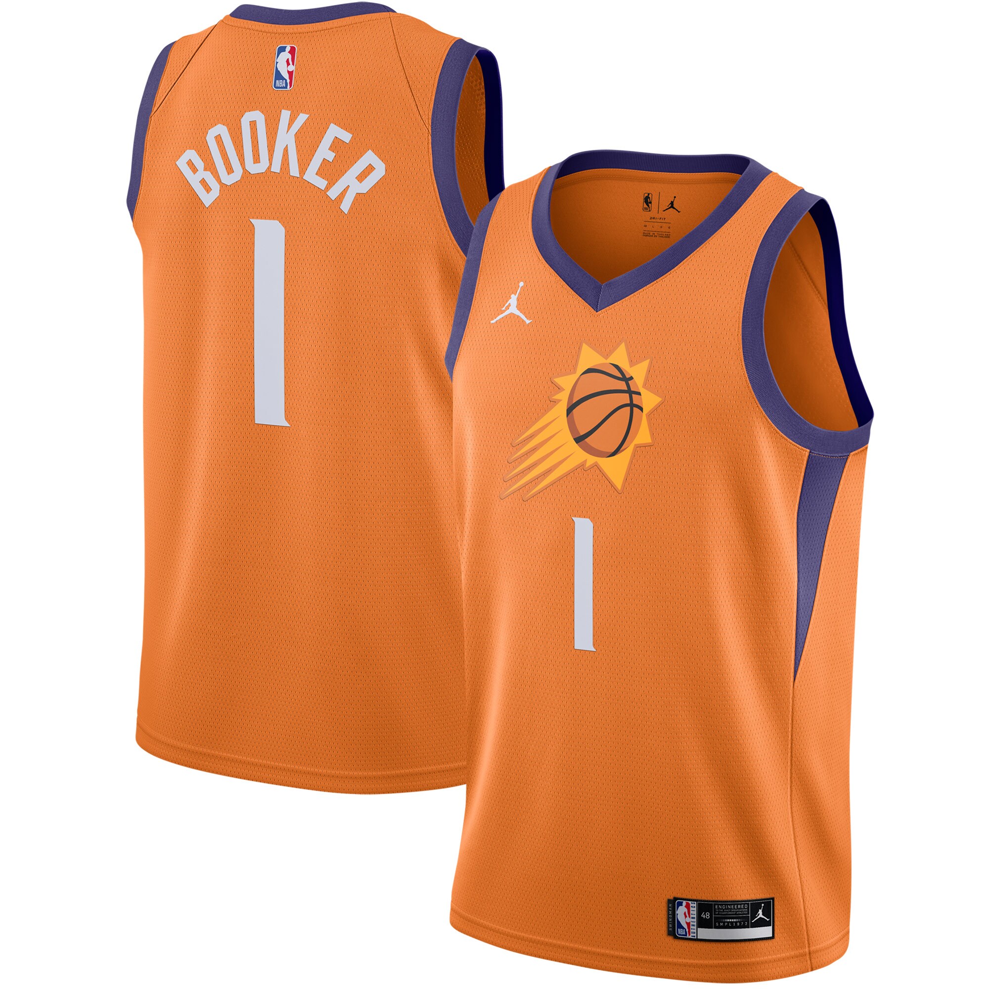 Devin Booker Phoenix Suns Jordan Brand 2020/21 Swingman Jersey – Statement Edition – Orange