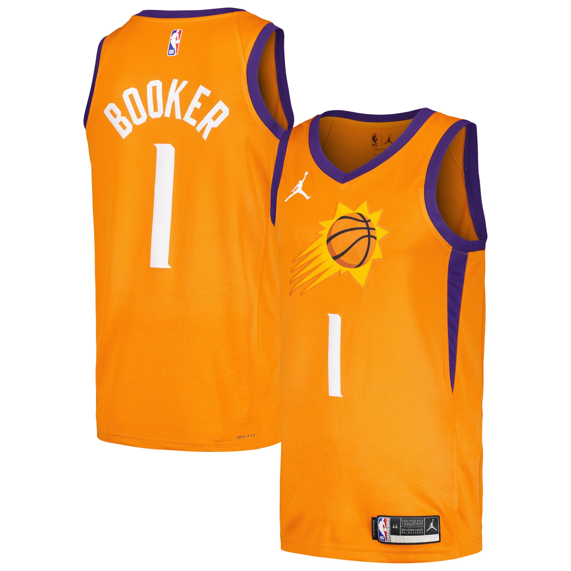 Devin Booker Phoenix Suns Jordan Brand Swingman Player Basketball Jersey - Statement Edition - Orange