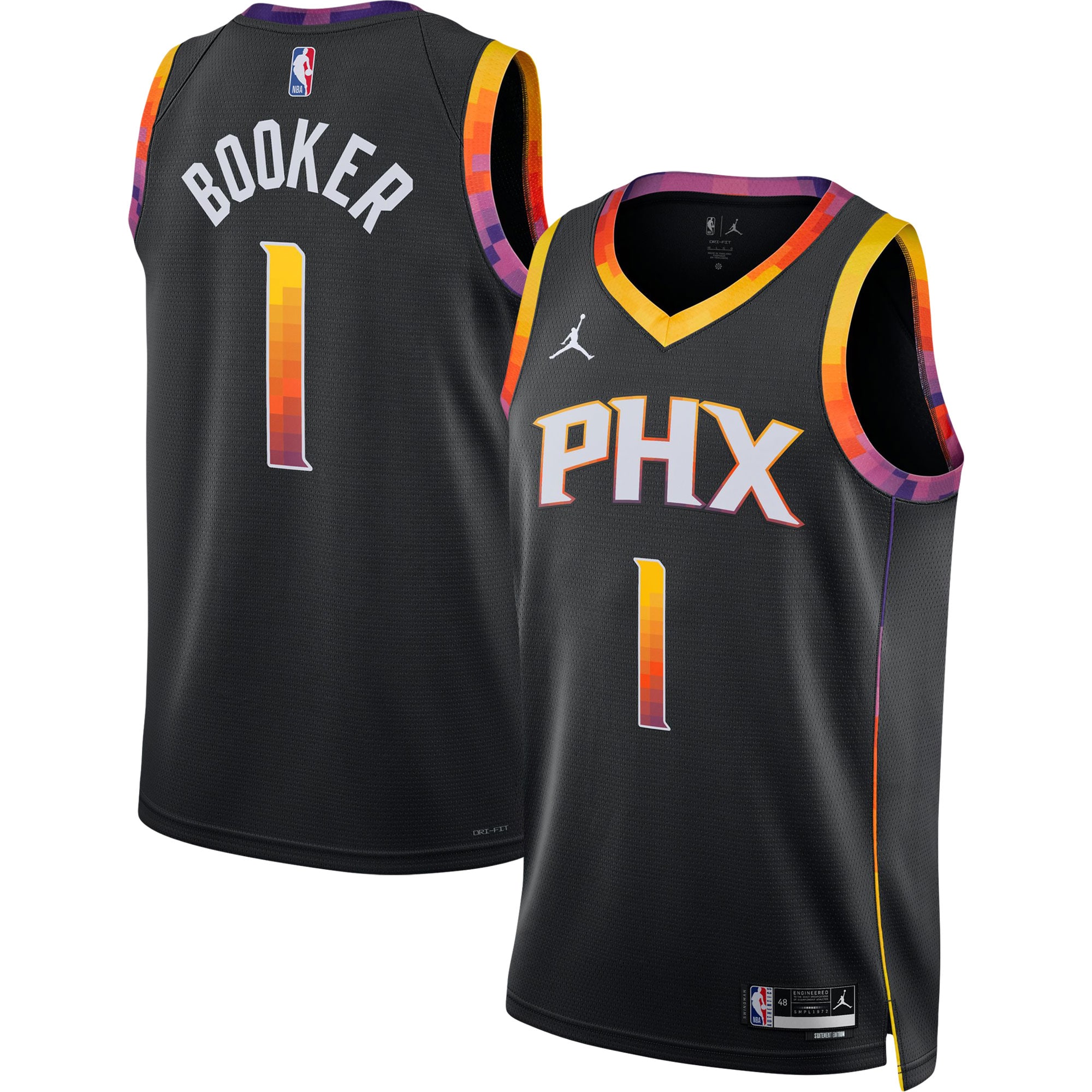 Devin Booker Phoenix Suns Jordan Brand Unisex Swingman Basketball Jersey – Statement Edition – Black