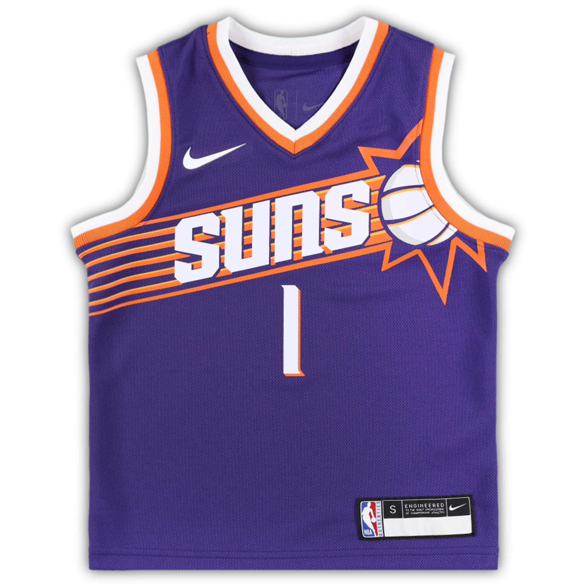 Alternative view of Devin Booker Phoenix Suns Preschool Swingman Player Basketball Jersey - Icon Edition - Purple