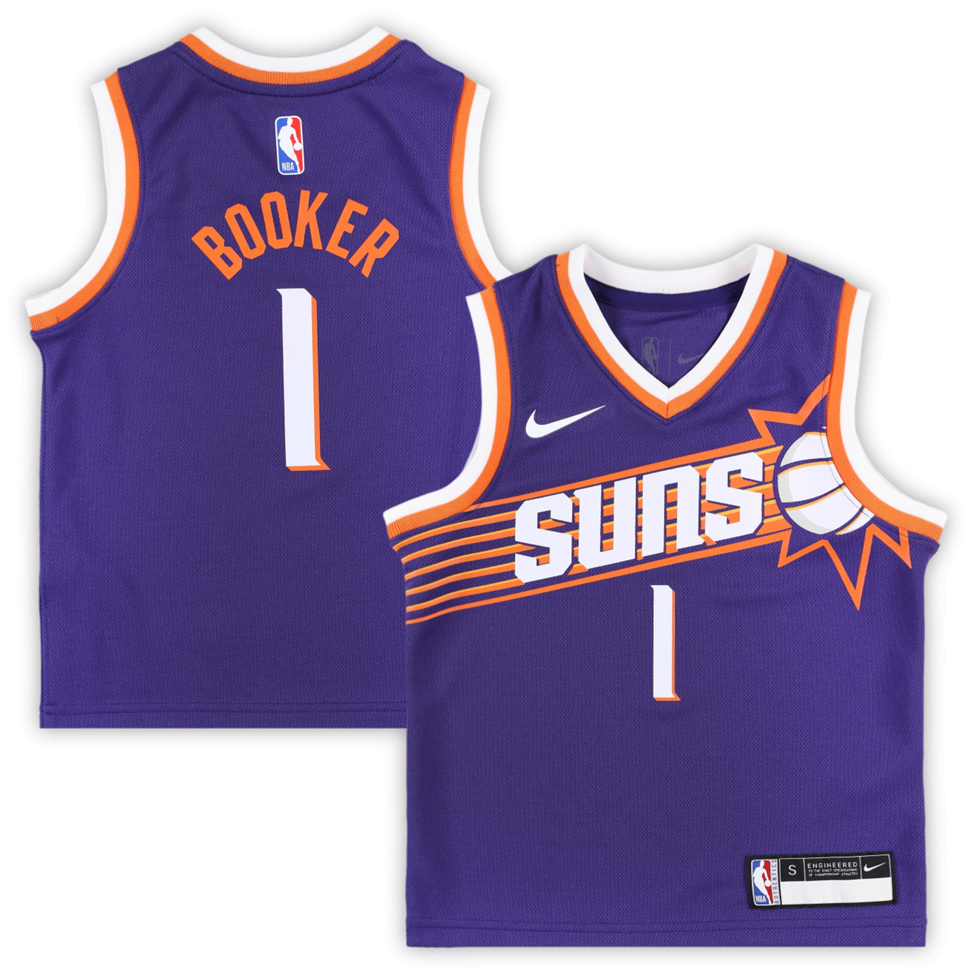 Devin Booker Phoenix Suns Preschool Swingman Player Basketball Jersey - Icon Edition - Purple