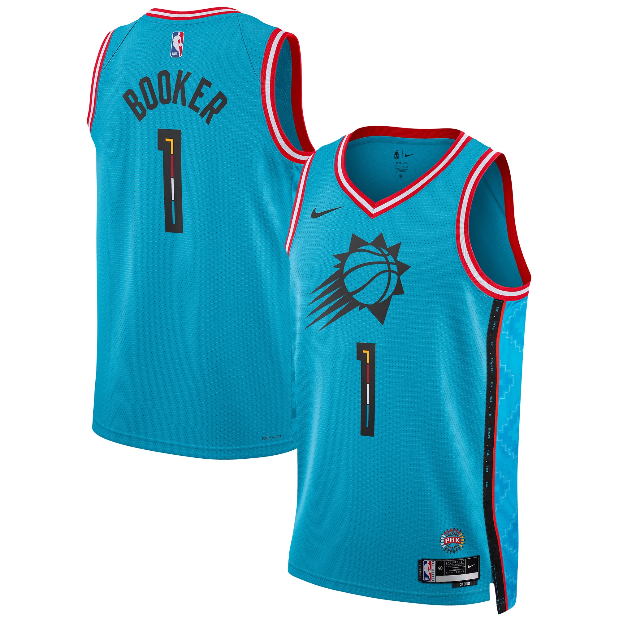 Devin Booker Phoenix Suns Unisex 2022/23 Swingman Basketball Jersey - City Edition - Turquoise