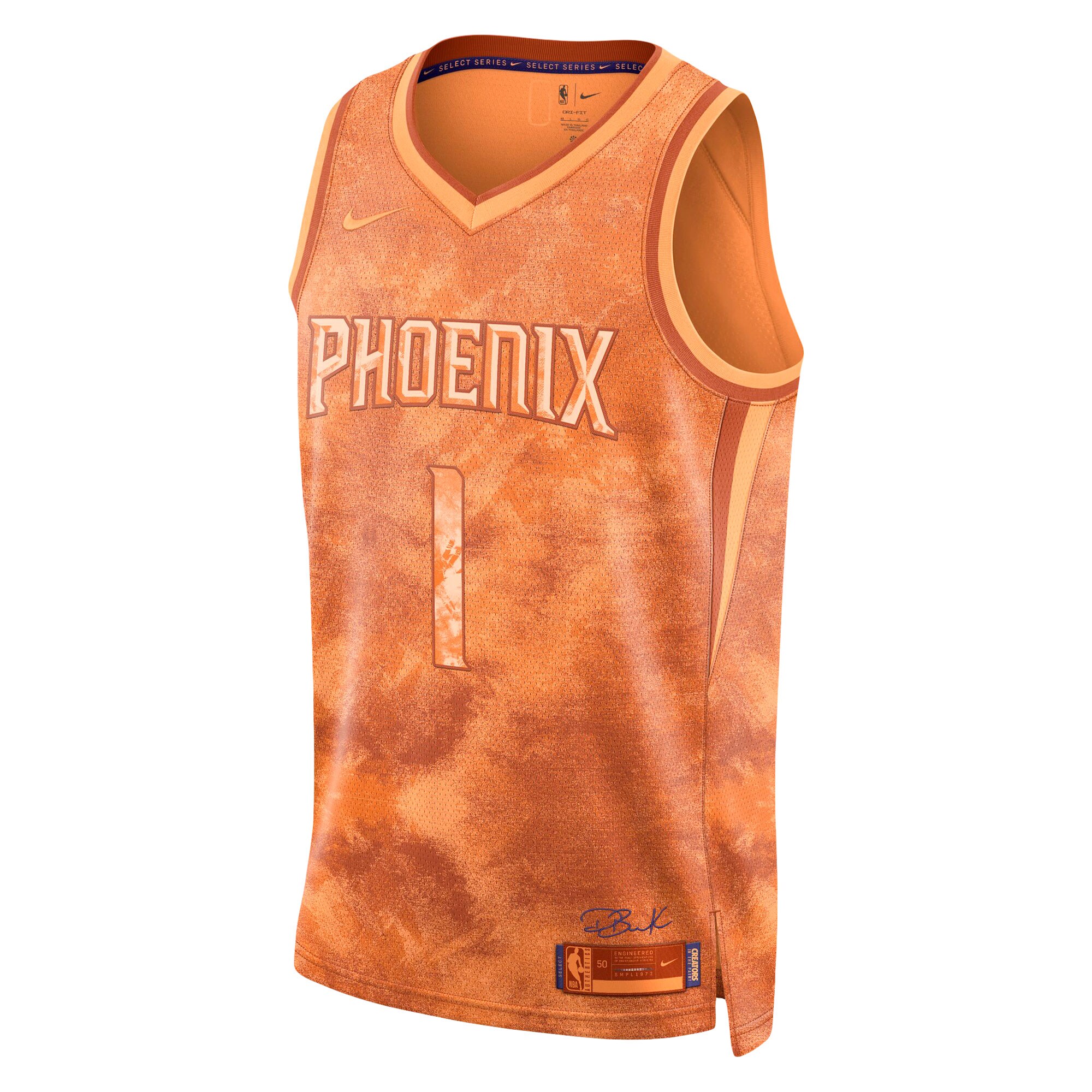 Alternative view of Devin Booker Phoenix Suns Unisex Select Series Swingman Basketball Jersey – Orange