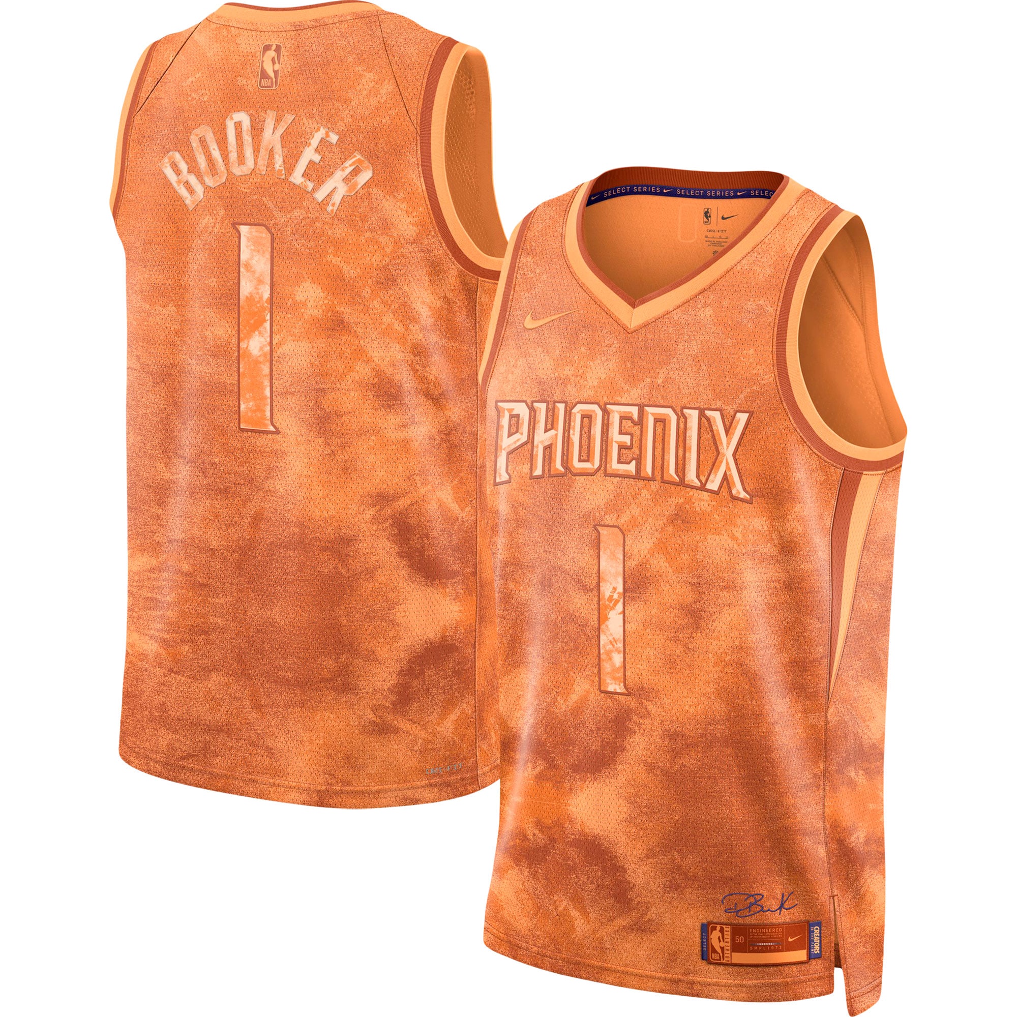 Devin Booker Phoenix Suns Unisex Select Series Swingman Basketball Jersey – Orange
