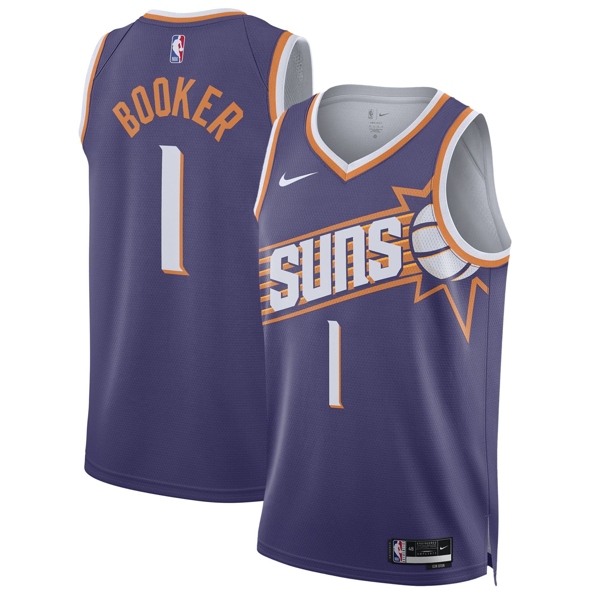 Devin Booker Phoenix Suns Unisex Swingman Basketball Jersey – Icon Edition – Purple