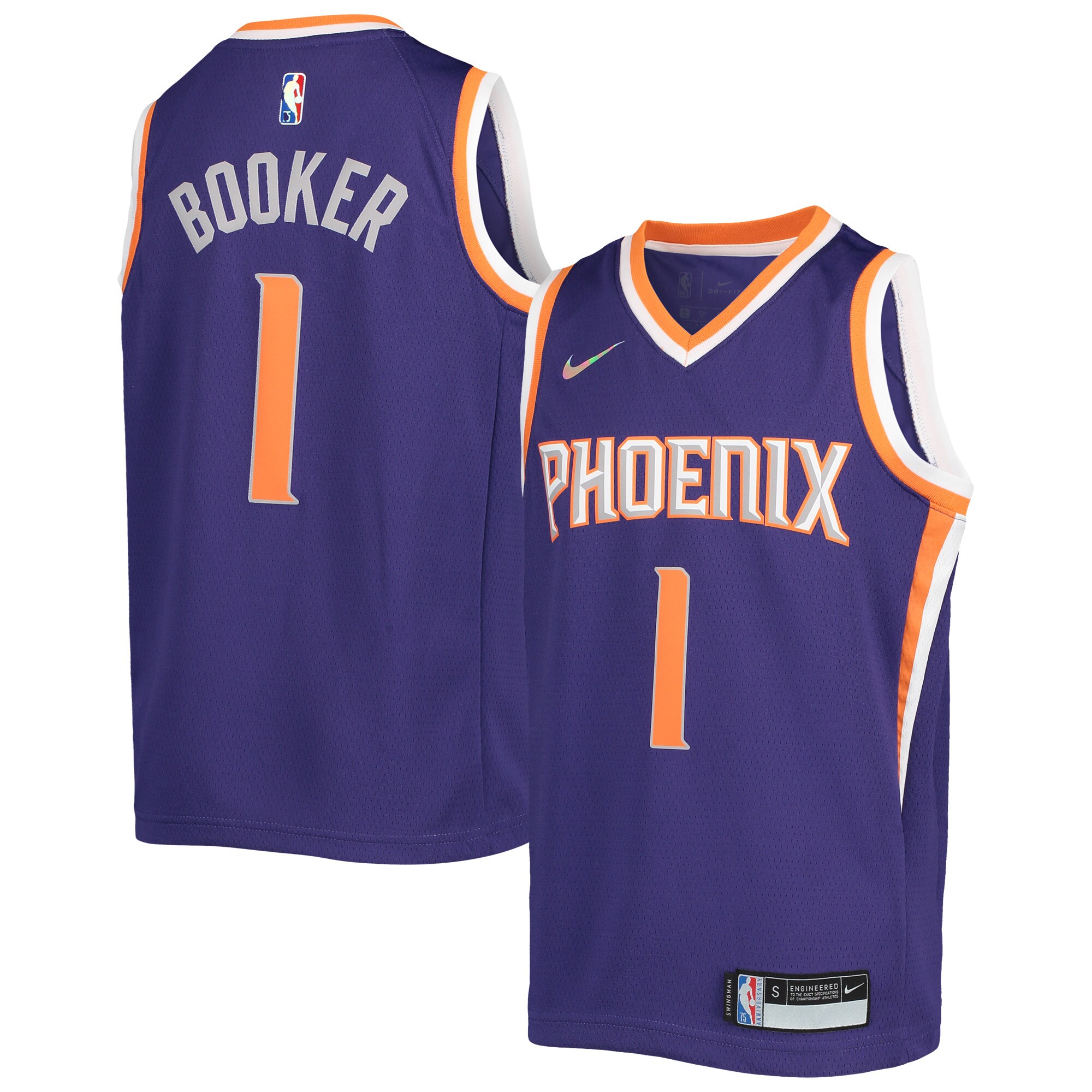 Devin Booker Phoenix Suns Youth 2021/22 Diamond Swingman Basketball Jersey - Icon Edition - Purple