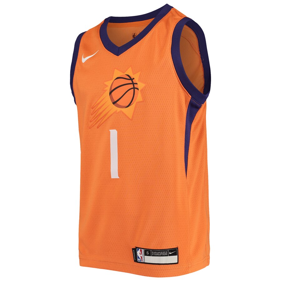 Alternative view of Devin Booker Phoenix Suns Youth Swingman Player Basketball Jersey - Statement Edition - Black