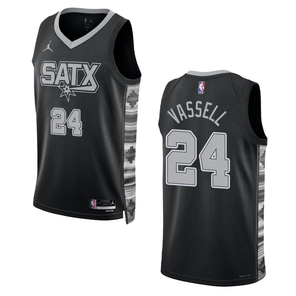 Devin Vassell Black Statement Edition 2022-23 San Antonio Spurs Swingman Basketball Jersey