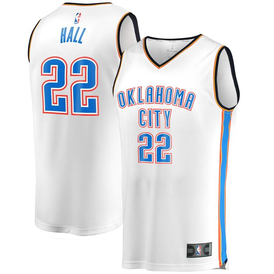 Devon Hall Oklahoma City Thunder Fanatics Branded Fast Break Player Basketball Jersey - Association Edition - White
