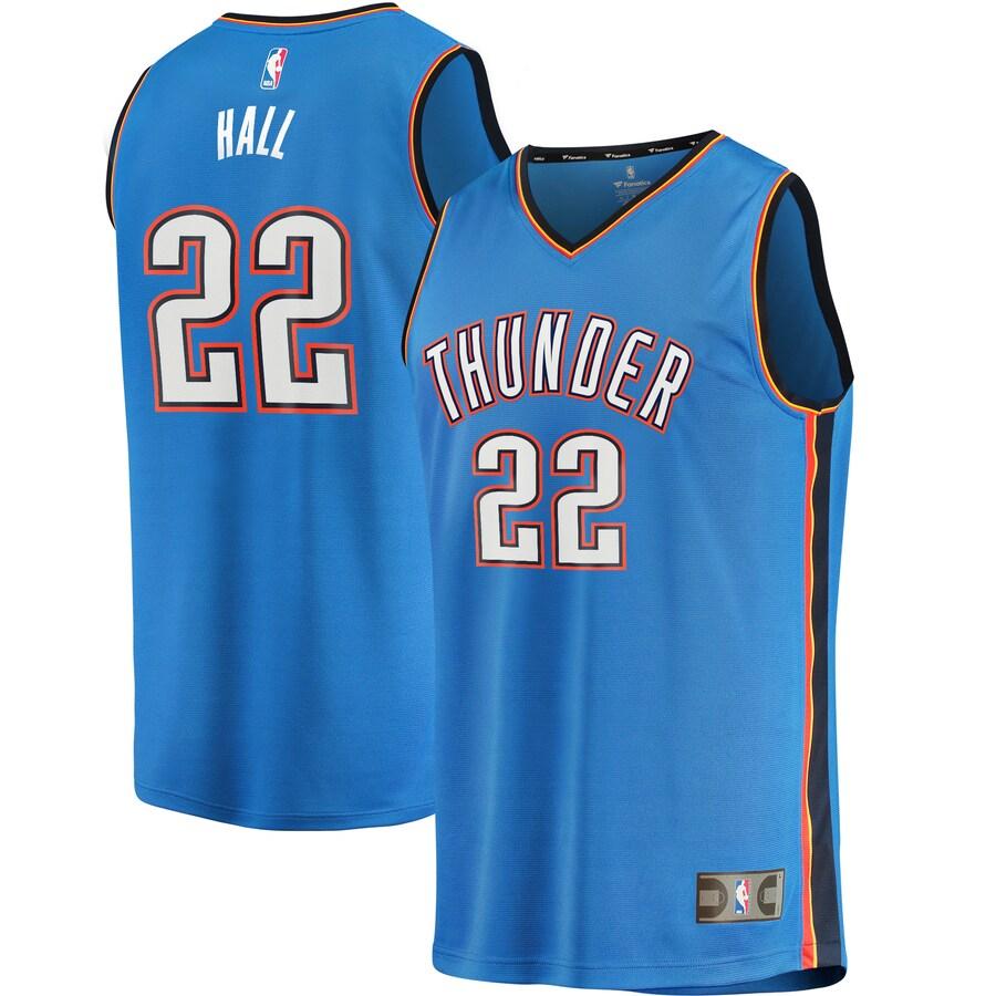 Devon Hall Oklahoma City Thunder Fanatics Branded Fast Break Player Basketball Jersey - Icon Edition - Blue