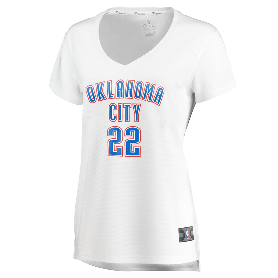 Alternative view of Devon Hall Oklahoma City Thunder Fanatics Branded Women's Fast Break Player Basketball Jersey - Association Edition - White