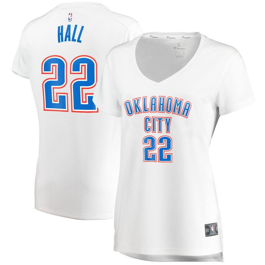 Devon Hall Oklahoma City Thunder Fanatics Branded Women's Fast Break Player Basketball Jersey - Association Edition - White