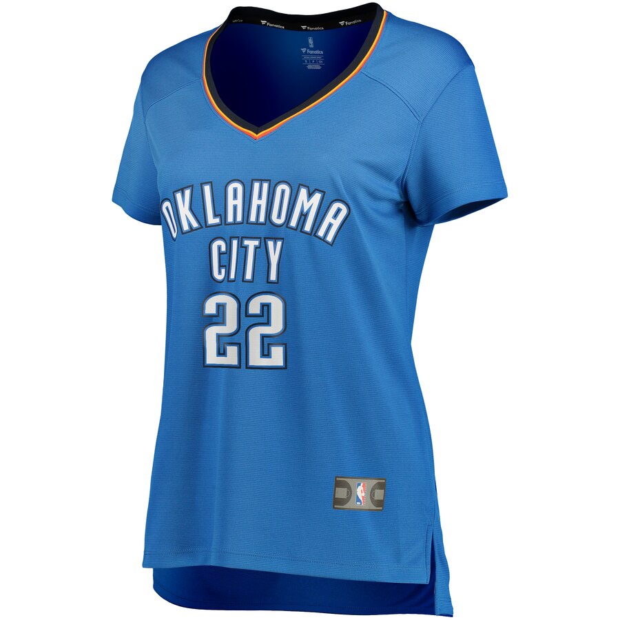 Alternative view of Devon Hall Oklahoma City Thunder Fanatics Branded Women's Fast Break Player Basketball Jersey - Icon Edition - Blue