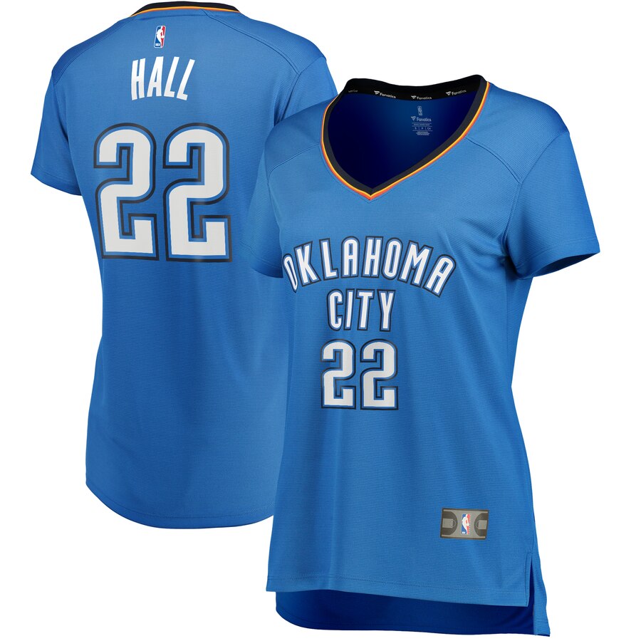Devon Hall Oklahoma City Thunder Fanatics Branded Women's Fast Break Player Basketball Jersey - Icon Edition - Blue
