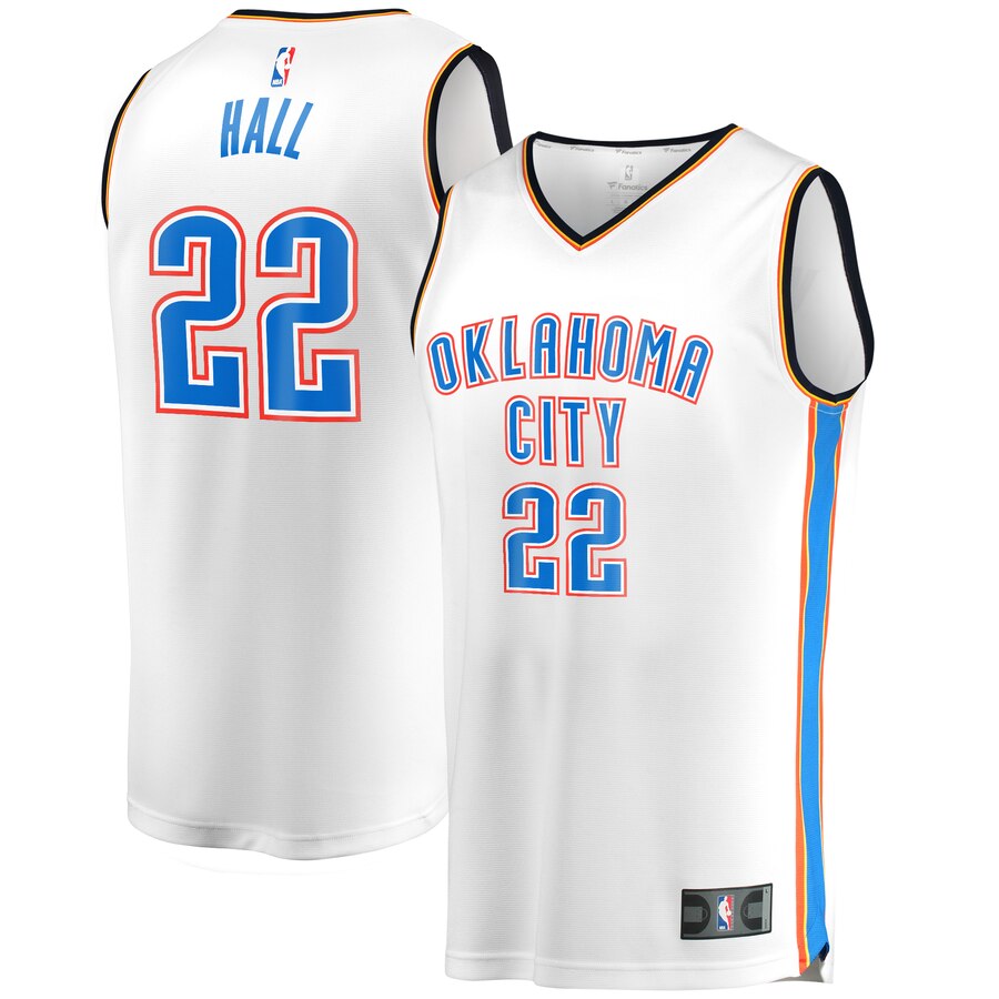 Devon Hall Oklahoma City Thunder Fanatics Branded Youth Fast Break Player Basketball Jersey - Association Edition - White
