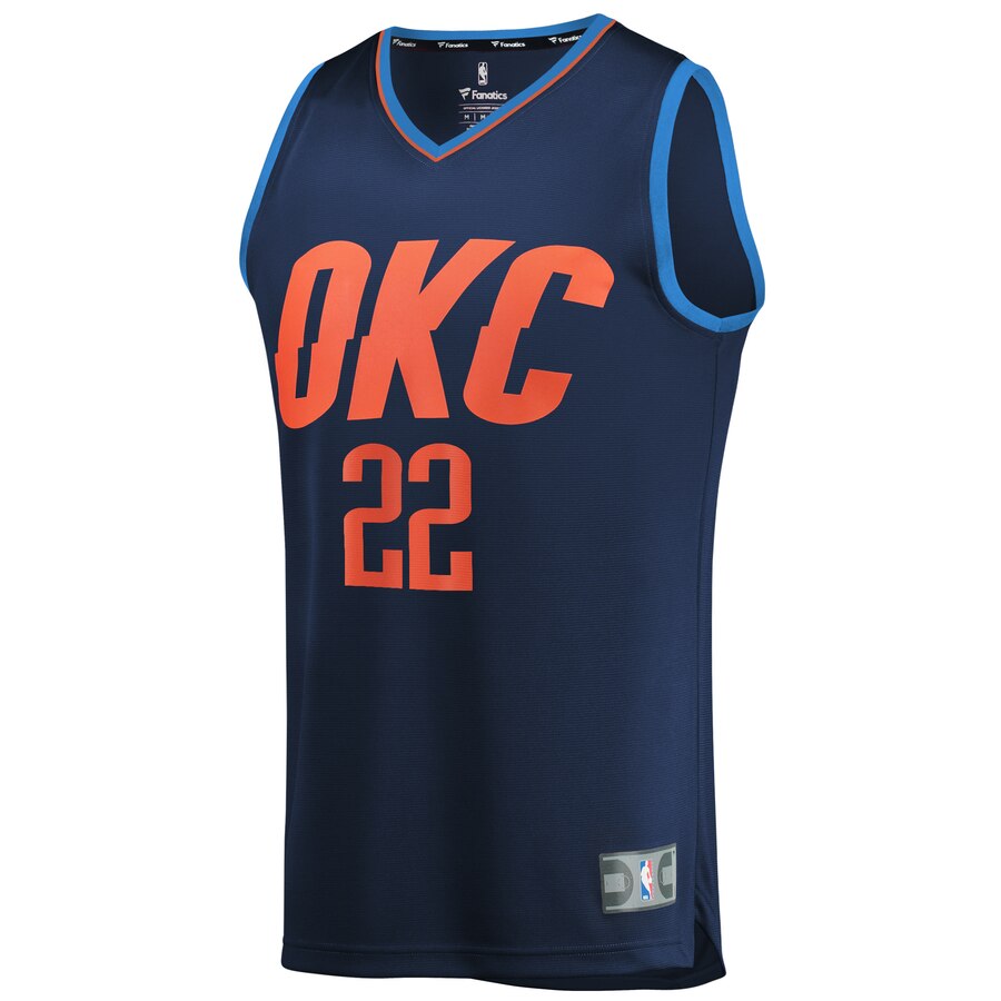 Alternative view of Devon Hall Oklahoma City Thunder Fanatics Branded Youth Fast Break Player Basketball Jersey - Statement Edition - Navy