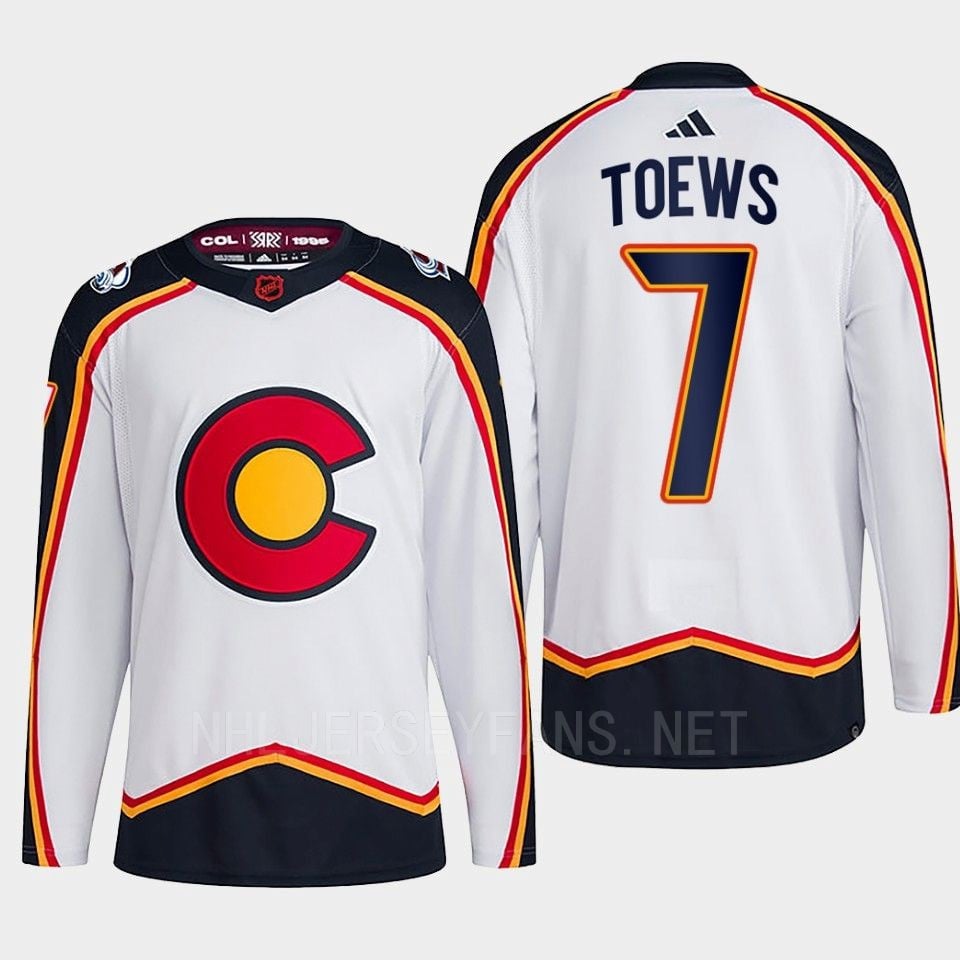 Devon Toews 7 Reverse Retro 2.0 2022 Colorado Avalanche White Hockey Jersey Primegreen - JS807 