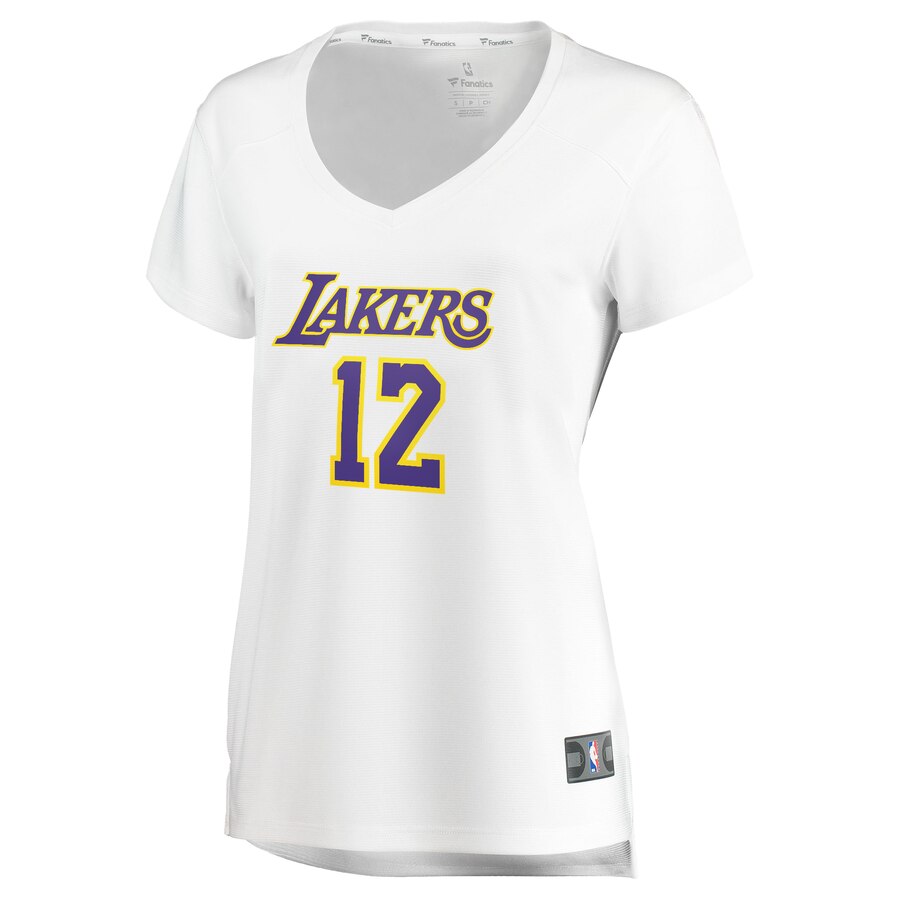 Alternative view of Devontae Cacok Los Angeles Lakers Fanatics Branded Women's Fast Break Replica Basketball Jersey White - Association Edition