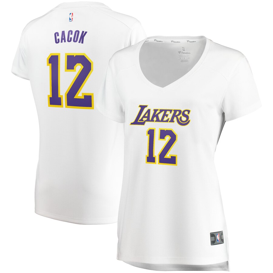 Devontae Cacok Los Angeles Lakers Fanatics Branded Women's Fast Break Replica Basketball Jersey White - Association Edition