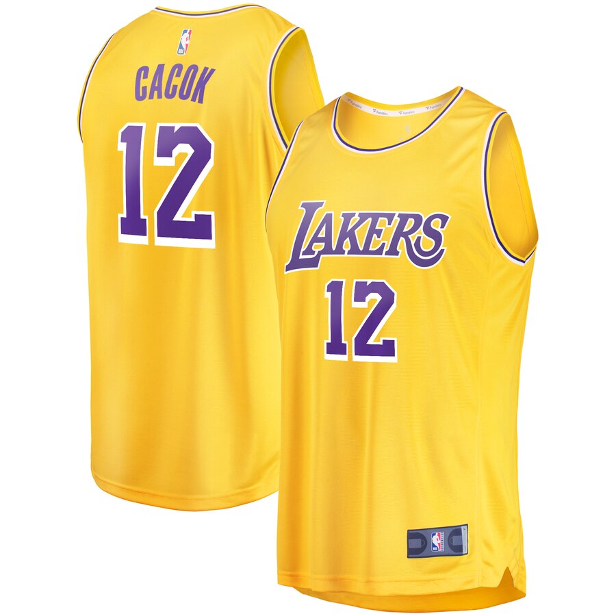 Devontae Cacok Los Angeles Lakers Fanatics Branded Youth Fast Break Replica Basketball Jersey Gold- Icon Edition
