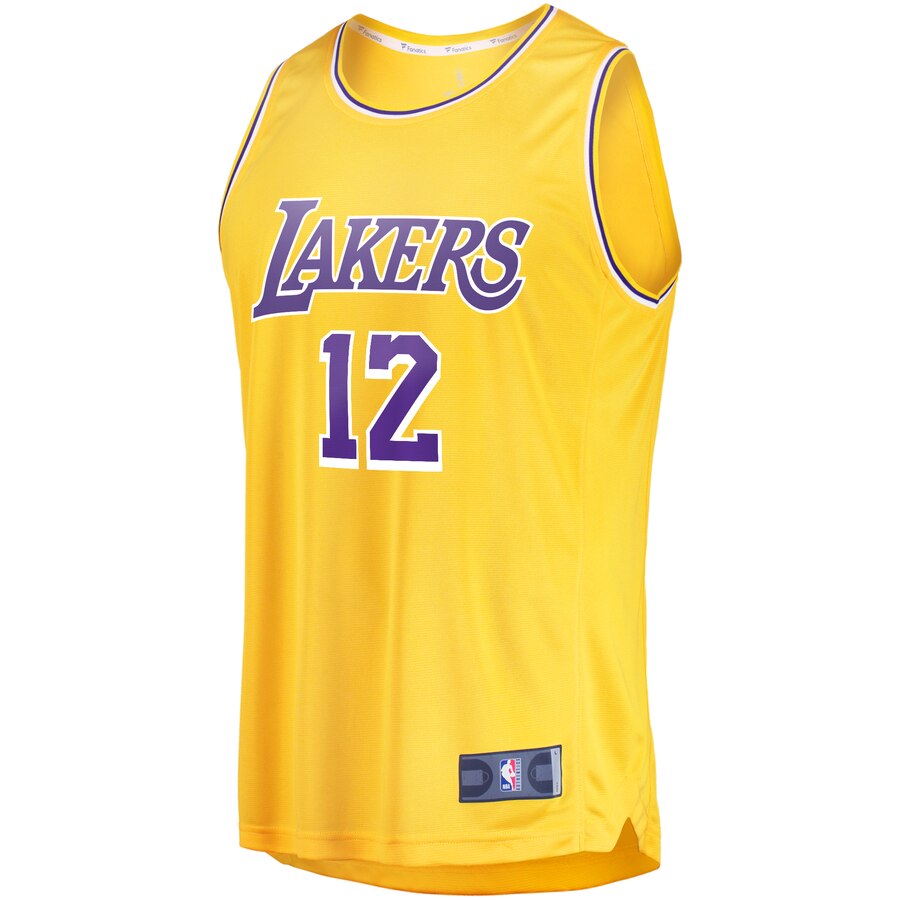 Alternative view of Devontae Cacok Los Angeles Lakers Fanatics Branded Youth Fast Break Replica Basketball Jersey Gold- Icon Edition