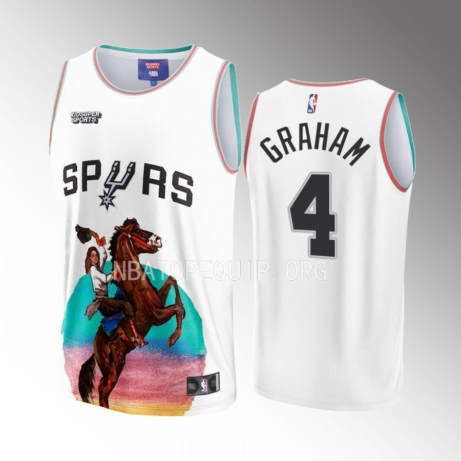 Devonte' Graham 4 San Antonio Spurs NBA & KidSuper Studios Unisex Hometown Basketball Jersey - JS667 