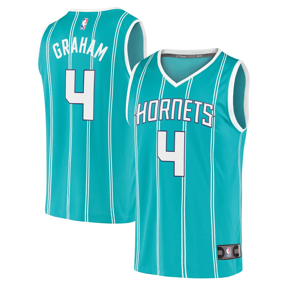 Devonte' Graham Charlotte Hornets 2020/21 Fast Break Replica Basketball Jersey Teal - Icon Edition