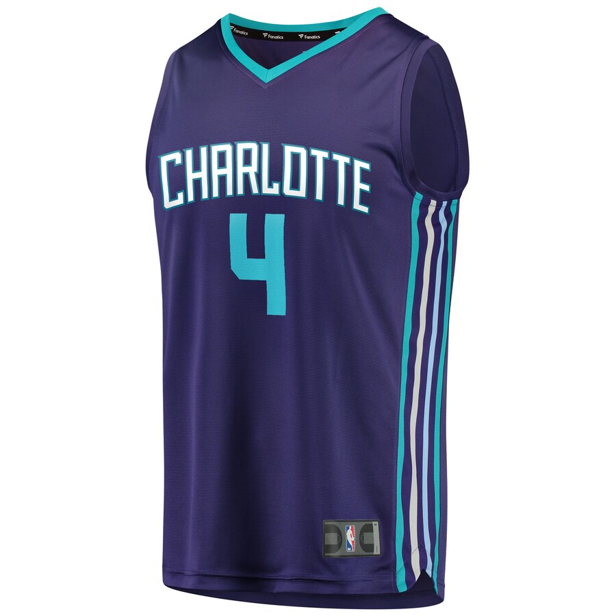 Alternative view of Devonte Graham Charlotte Hornets Fanatics Branded Youth Fast Break Replica Player Basketball Jersey - Statement Edition - Purple