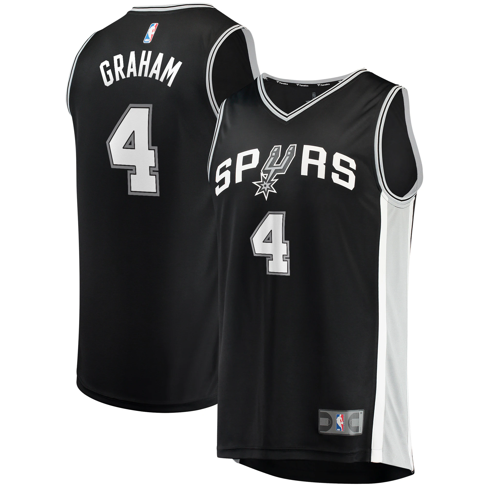 Devonte' Graham San Antonio Spurs Fanatics Branded Fast Break Player Basketball Jersey - Icon Edition - Black