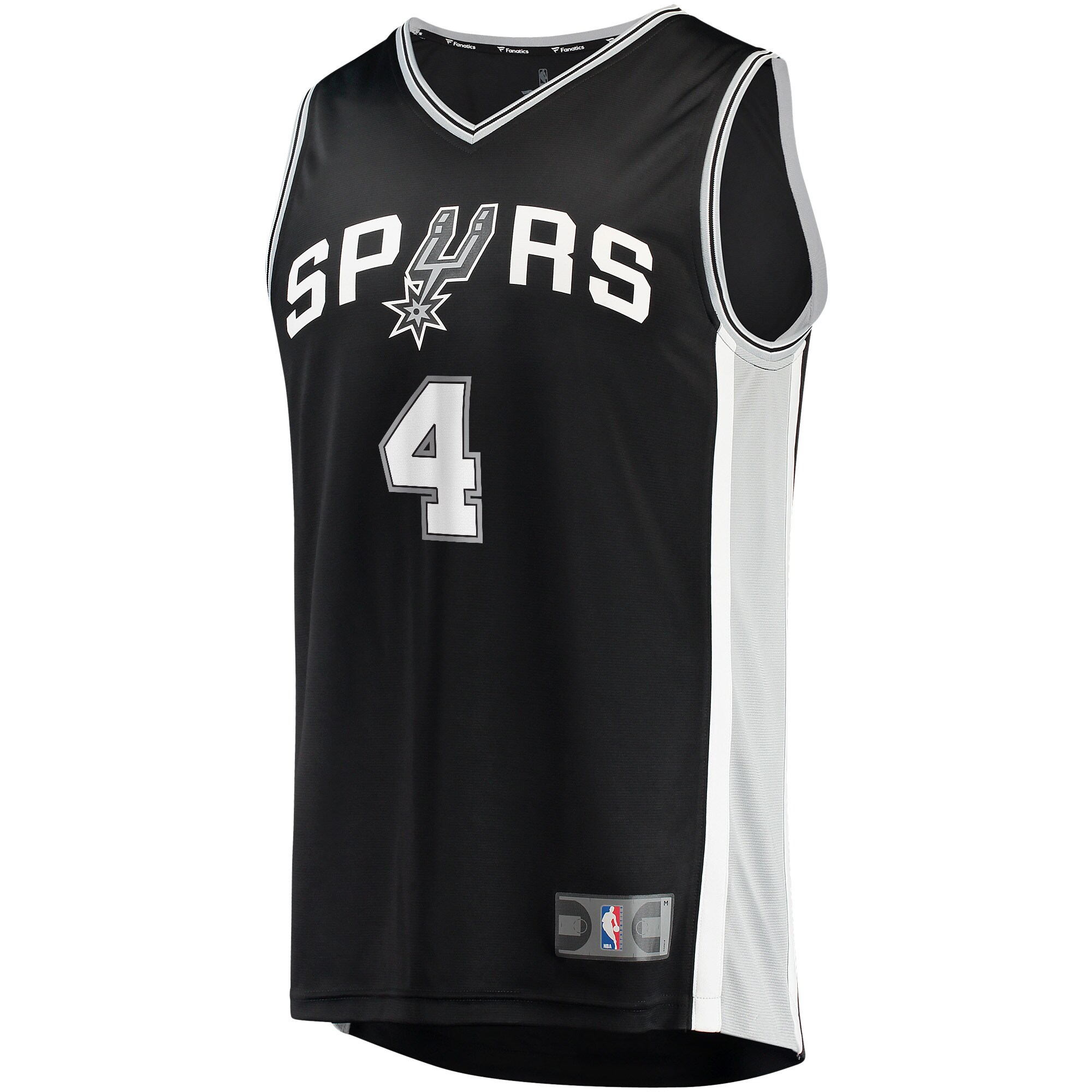 Alternative view of Devonte' Graham San Antonio Spurs Fanatics Fast Break Player Basketball Jersey - Icon Edition - Black