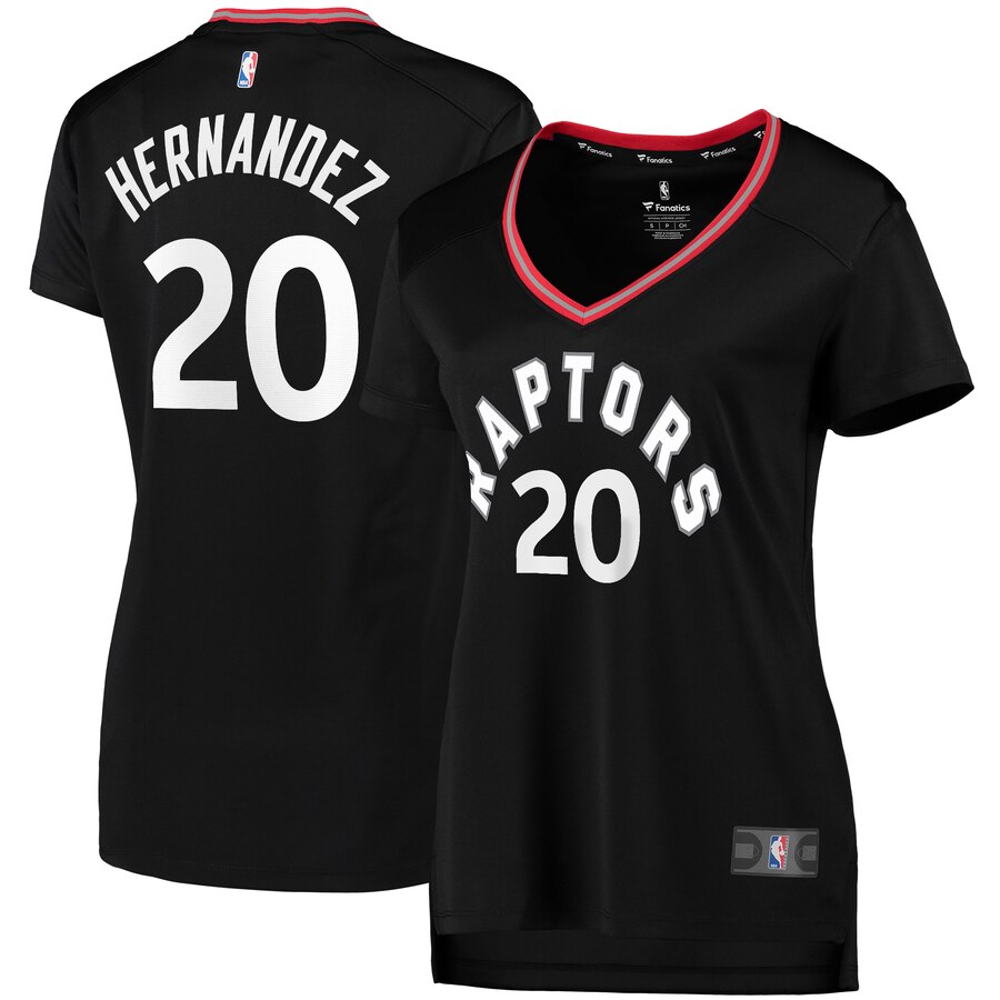 Dewan Hernandez Toronto Raptors Fanatics Branded Women's Fast Break Replica Basketball Jersey Black - Statement Edition