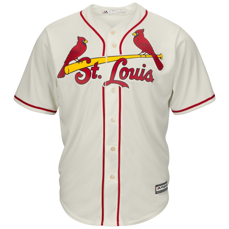 Alternative view of Dexter Fowler St. Louis Cardinals Majestic Alternate Cool Base Baseball Jersey - Cream