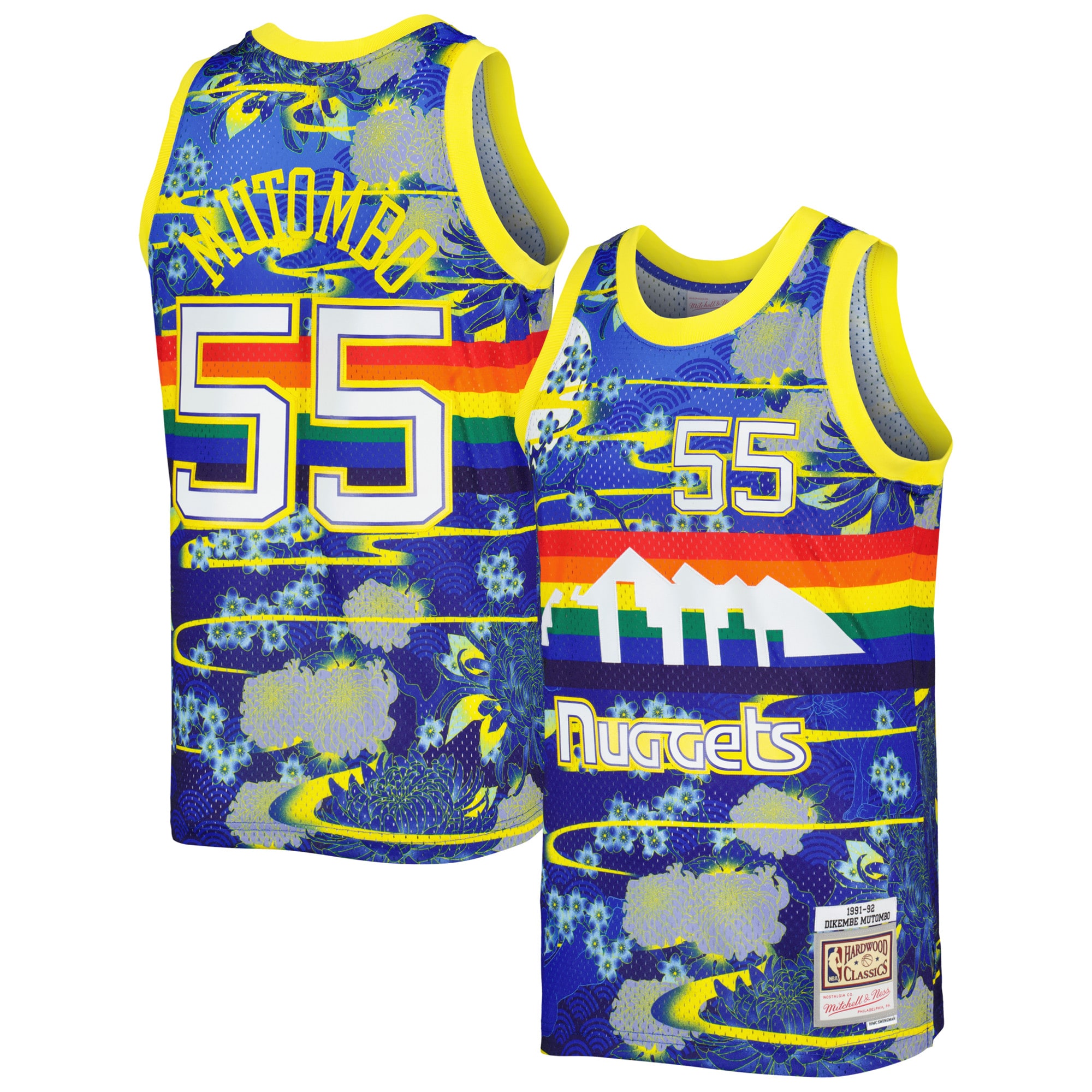Dikembe Mutombo Denver Nuggets Mitchell & Ness Hardwood Classics Lunar New Year Swingman Basketball Jersey - Blue