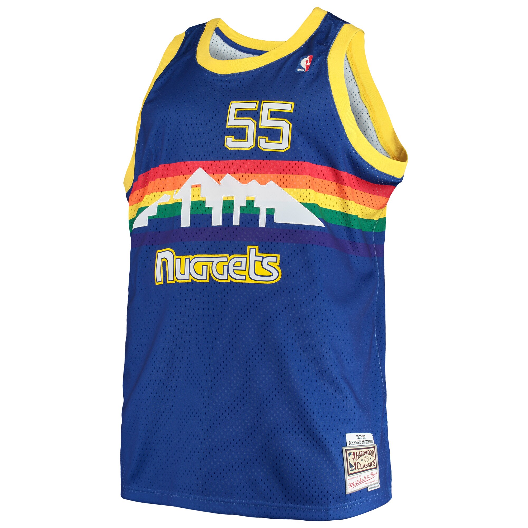 Alternative view of Dikembe Mutombo Denver Nuggets Mitchell & Ness 1991/92 Big & Tall Hardwood Classics Swingman Basketball Jersey - Royal