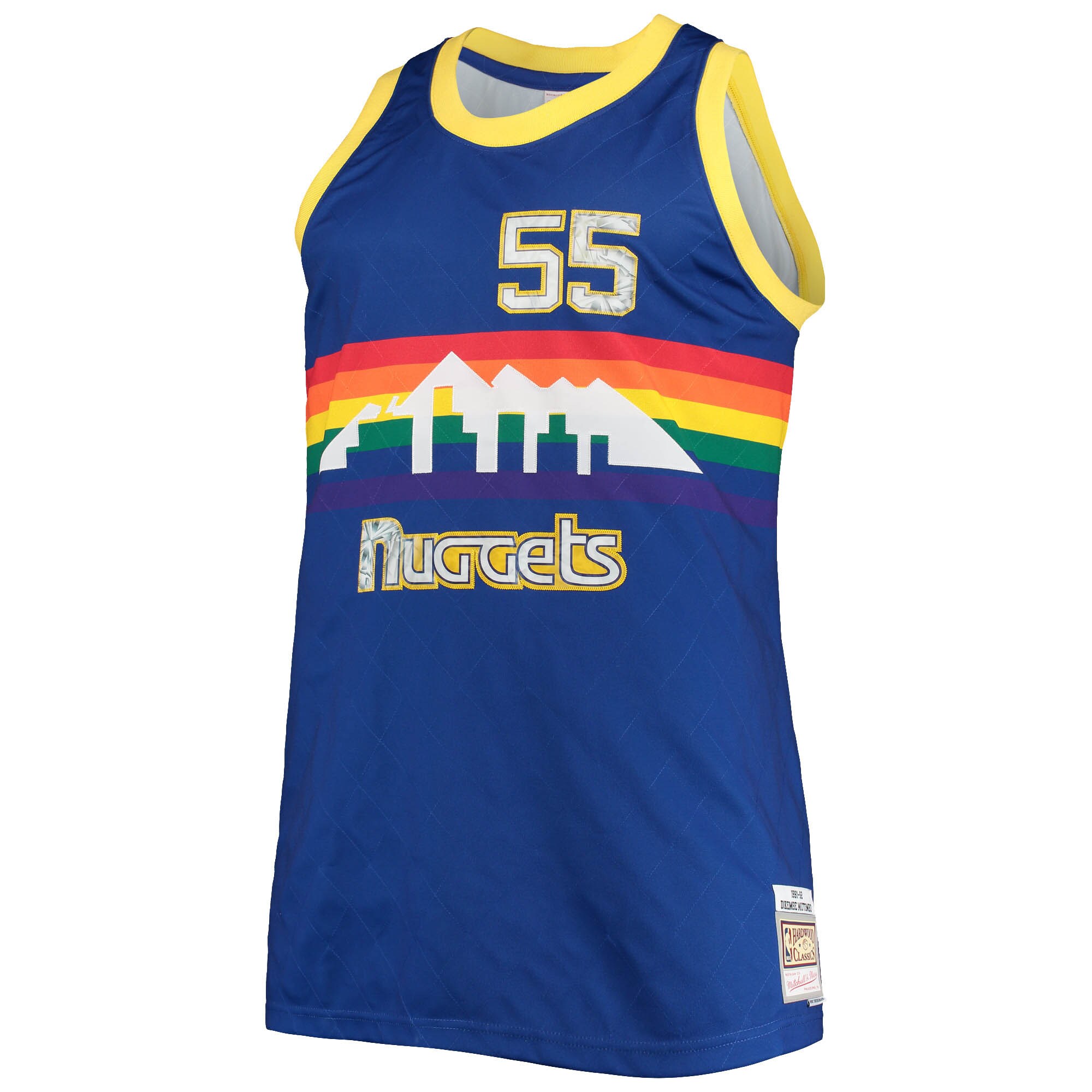Alternative view of Dikembe Mutombo Denver Nuggets Mitchell & Ness Big & Tall 1991/92 Nba 75th Anniversary Diamond Swingman Basketball Jersey - Blue