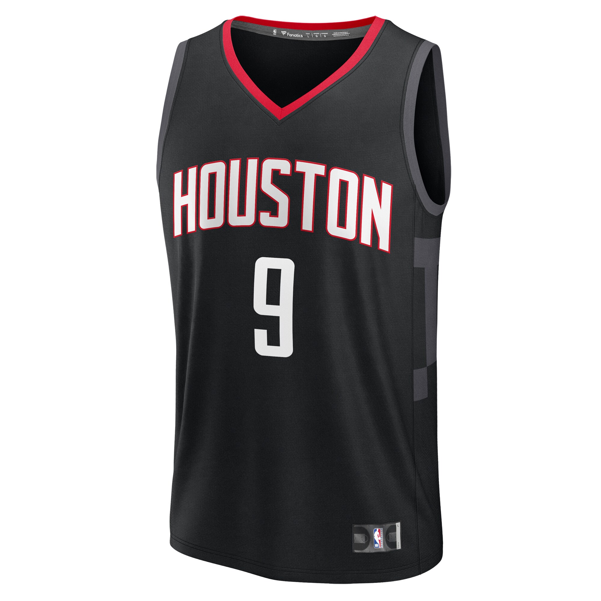 Alternative view of Dillon Brooks Houston Rockets Fanatics Fast Break Replica Player Basketball Jersey - Statement Edition - Black