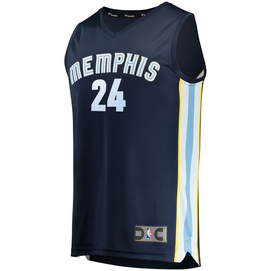 Alternative view of Dillon Brooks Memphis Grizzlies Fanatics Branded Fast Break Replica Player Basketball Jersey - Icon Edition - Navy