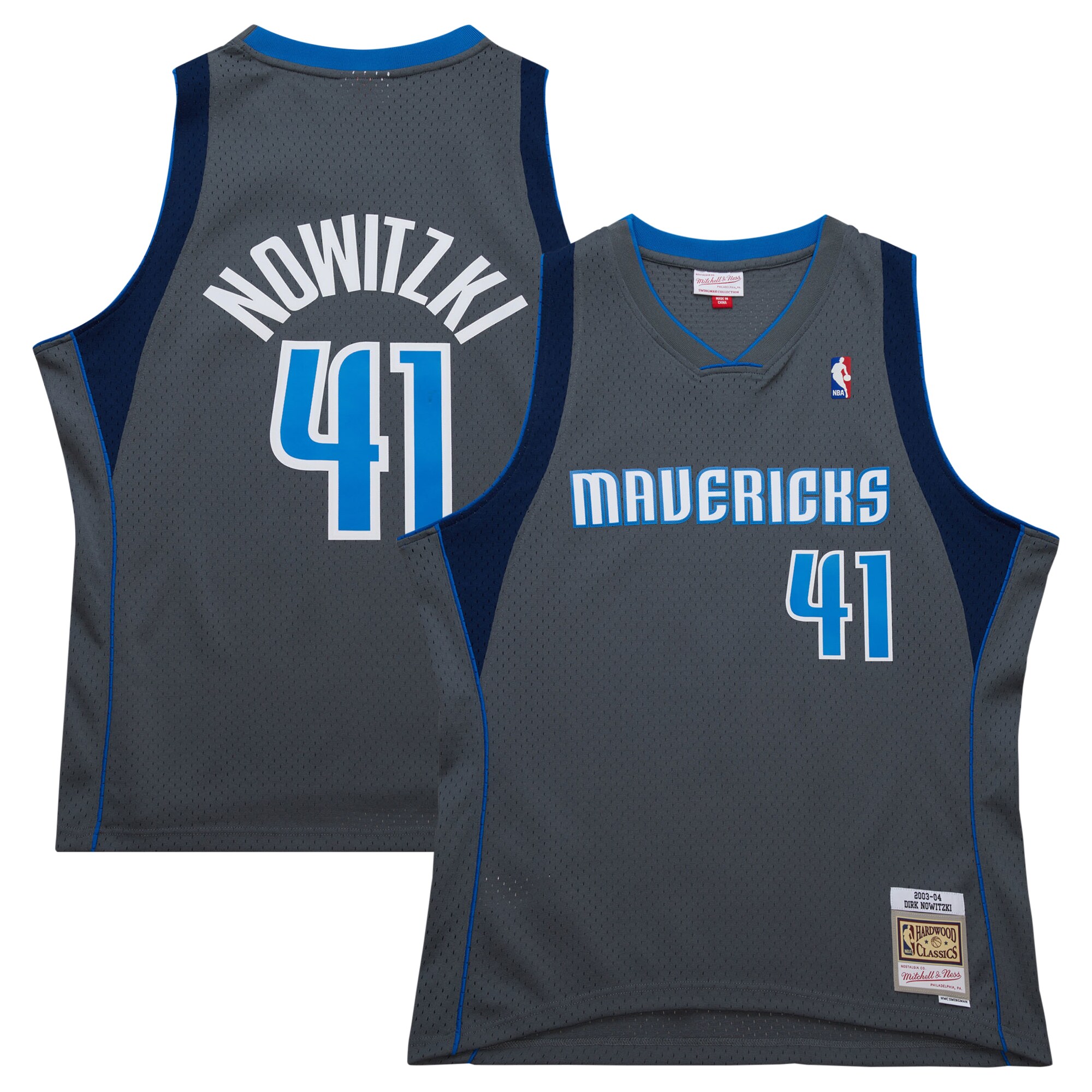 Dirk Nowitzki Dallas Mavericks Mitchell & Ness 2003/04 Hardwood Classics Swingman Basketball Jersey - Gray