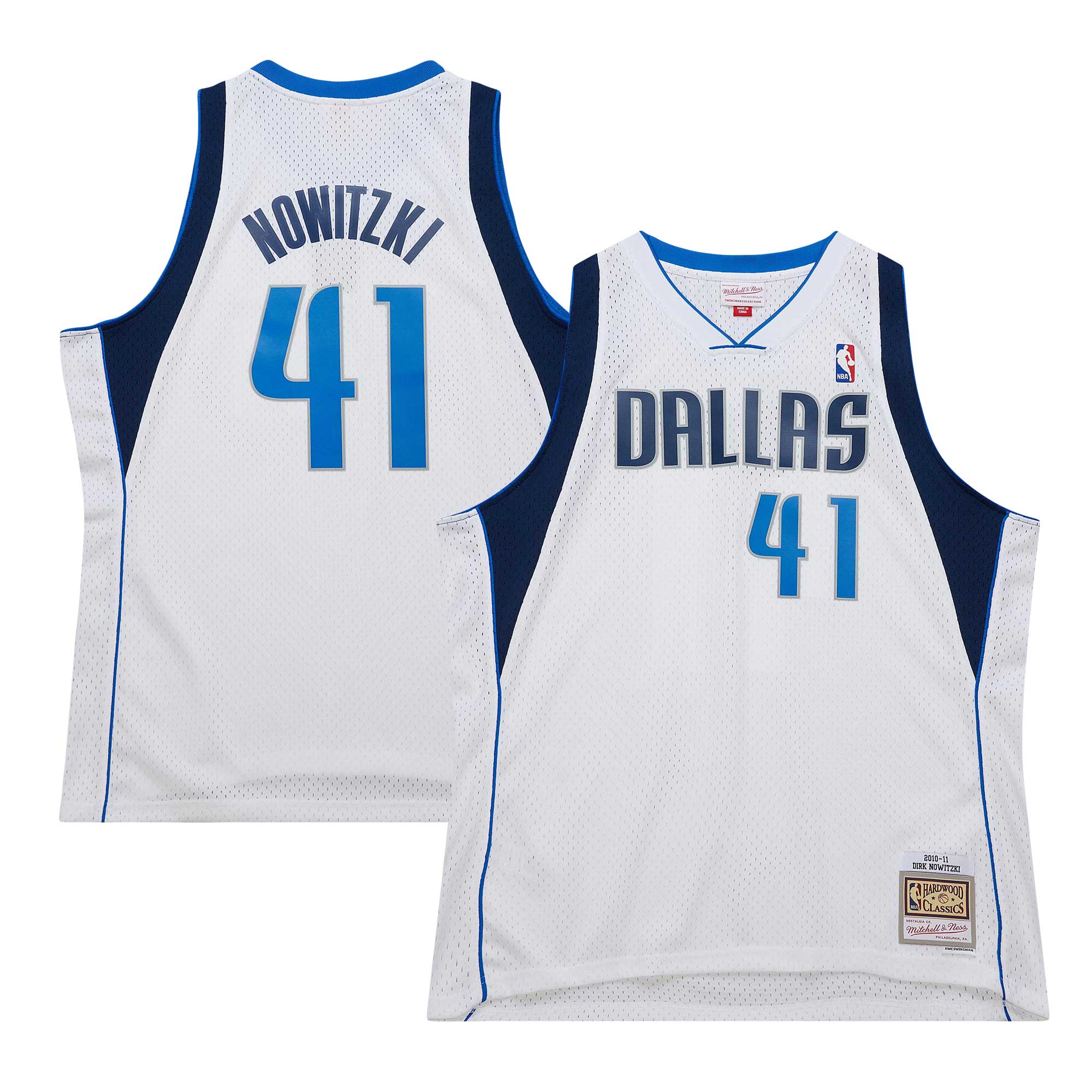Dirk Nowitzki Dallas Mavericks Mitchell & Ness 2010/11 Hardwood Classics Swingman Basketball Jersey - White