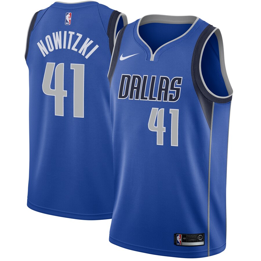 Dirk Nowitzki Dallas Mavericks Swingman Basketball Jersey Royal - Icon Edition
