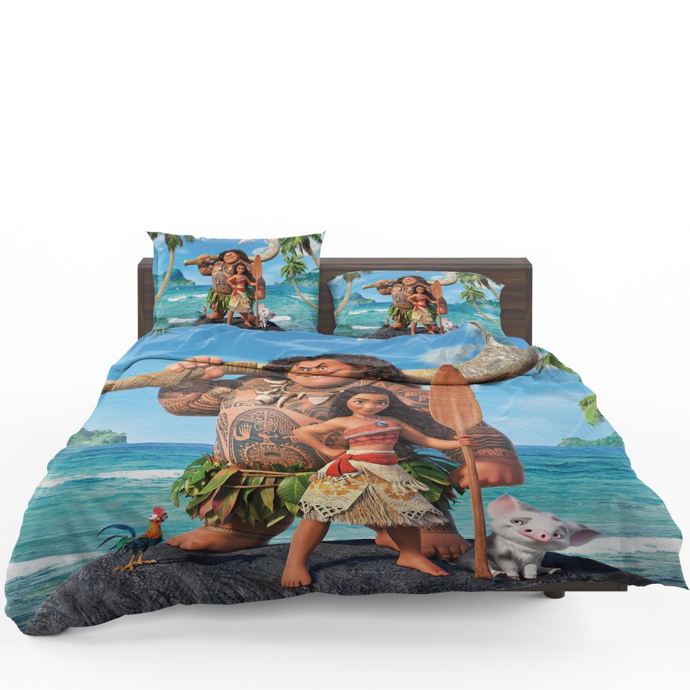 Alternative view of Disney Moana Princess And Maui Movie Theme Comforter Set - Custom Bedding Set
