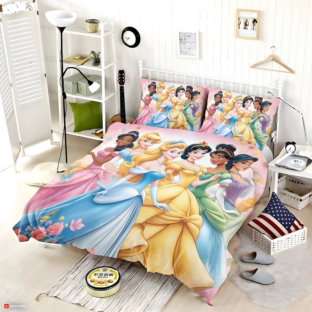 Disney Princess Bedding Set Twin Queen Size - Custom Bedding Set