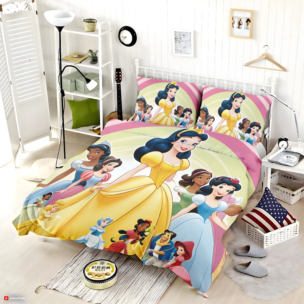 Alternative view of Disney Princess Comforter Set Twin Size - Custom Bedding Set