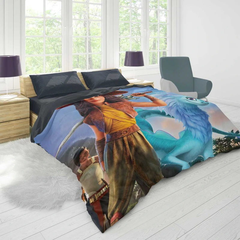Alternative view of Disney Raya And The Last Dragon Movie Duvet Cover - Custom Bedding Set
