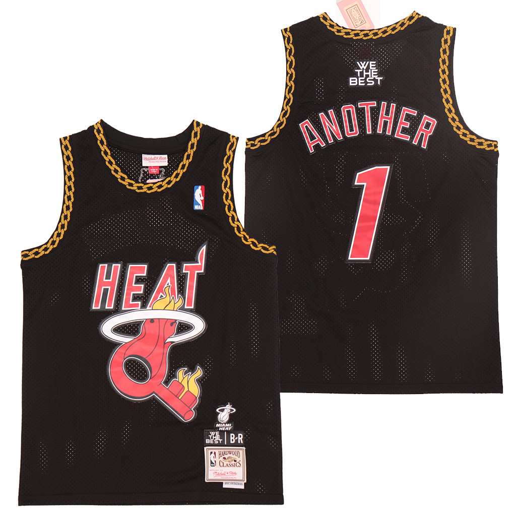Alternative view of DJ Khaled x Miami Heat Swingman Basketball Jersey - Black - JS226 