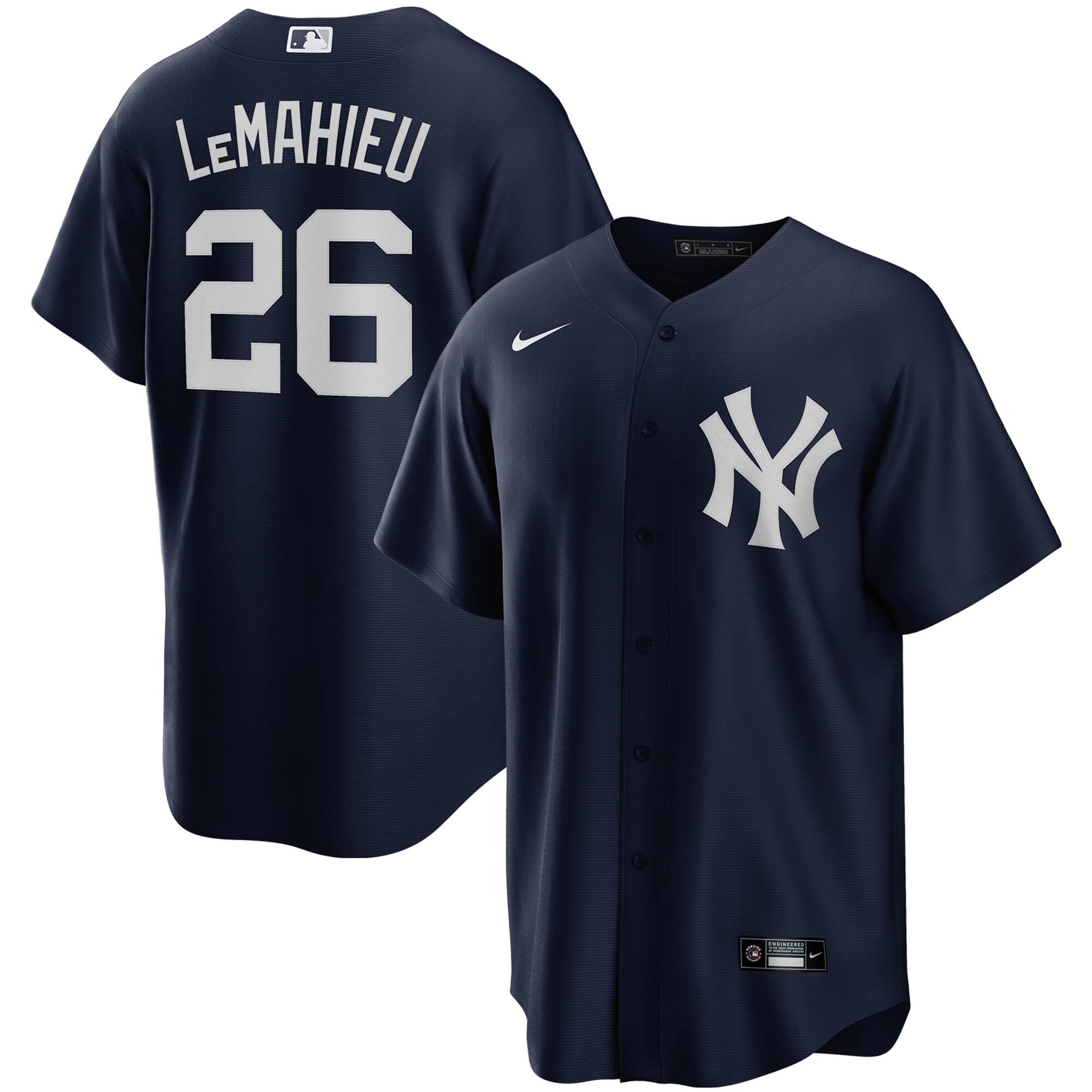Dj Lemahieu New York Yankees Alternate Replica Player Baseball Jersey – Navy