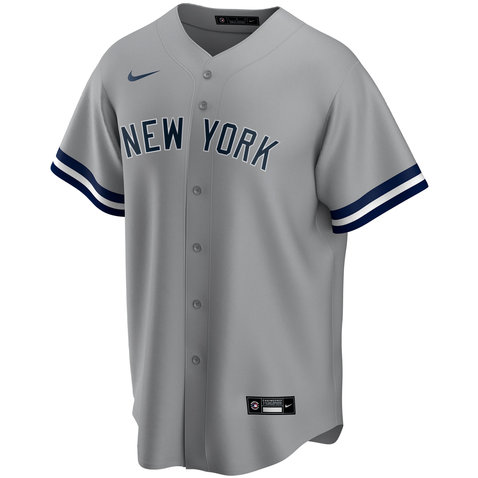 Alternative view of Dj Lemahieu New York Yankees Road Replica Player Baseball Jersey – Gray