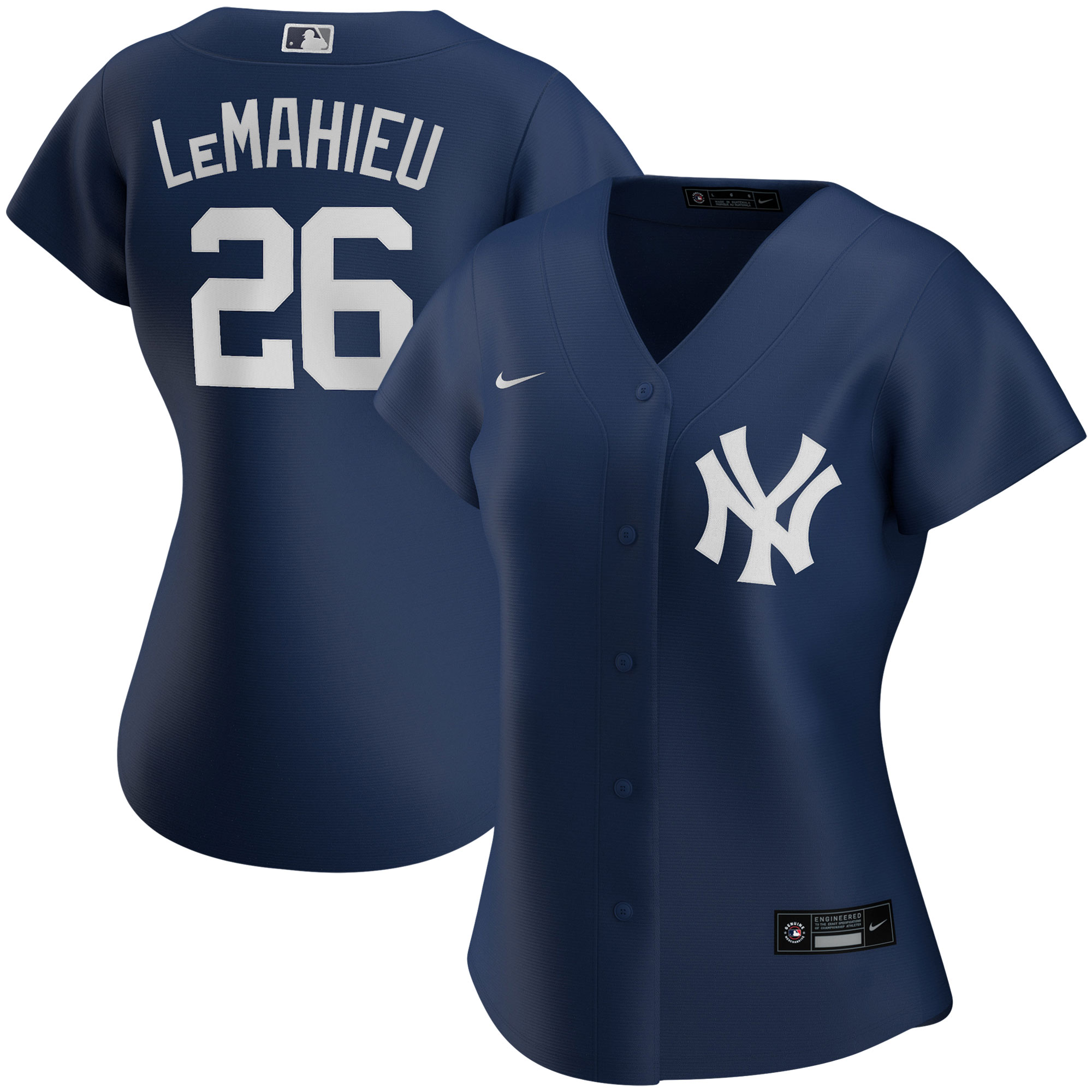 Dj Lemahieu New York Yankees Women’s Alternate Replica Player Baseball Jersey – Navy