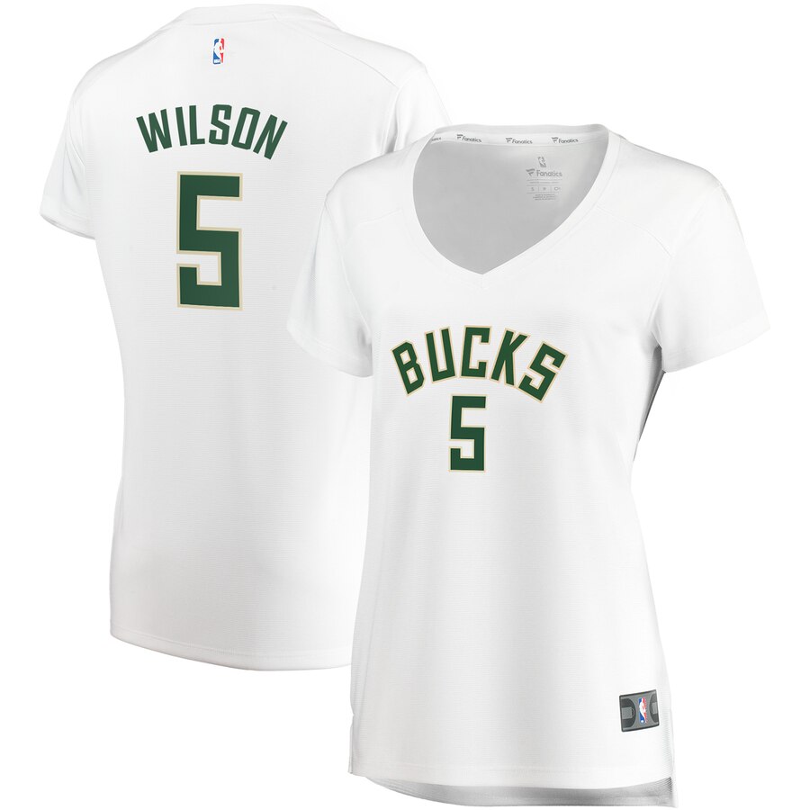 D.j. Wilson Milwaukee Bucks Fanatics Branded Women's Fast Break Replica Basketball Jersey White - Association Edition